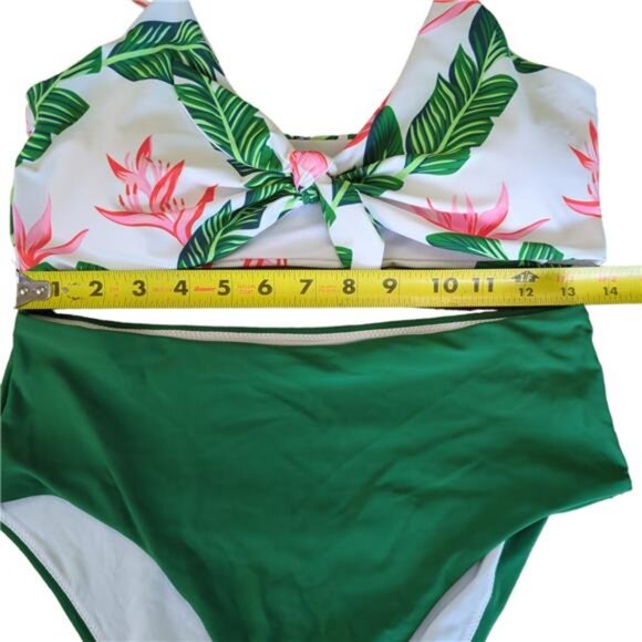 NEW Blooming Jelly Tropical High Waist Tie Knot Bikini Women's L - Picture 5 of 5
